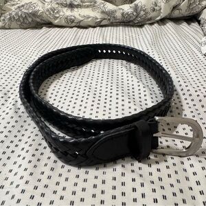 Women’s Black Braided Leather Belt